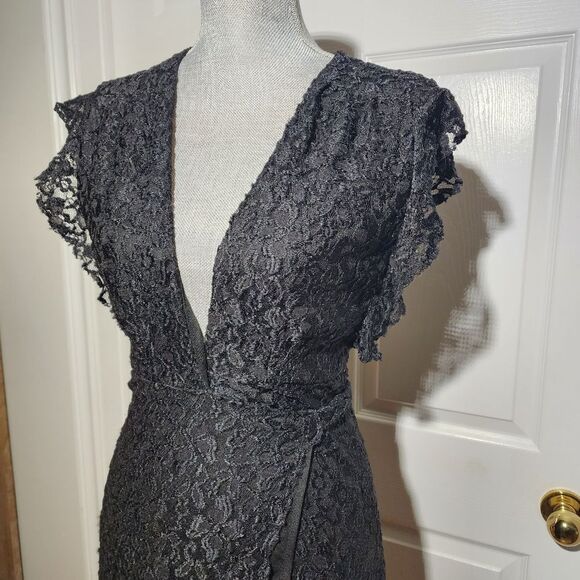 MISA Los Angeles lace wrap dress - Picture 2 of 6